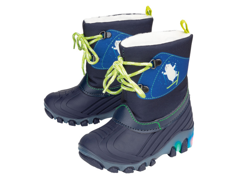 lupilu Jongens snowboots met LED-licht (25, Marineblauw)