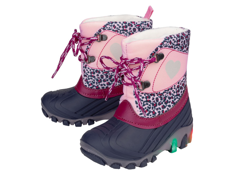 lupilu Meisjes snowboots met LED-licht (28, Marineblauw)