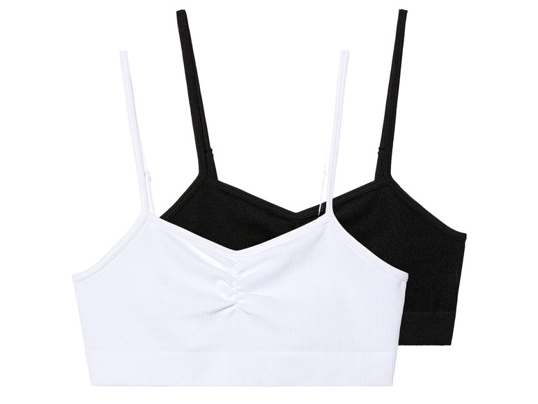 pepperts! 2 meisjes BH (146/152, Zwart/wit)