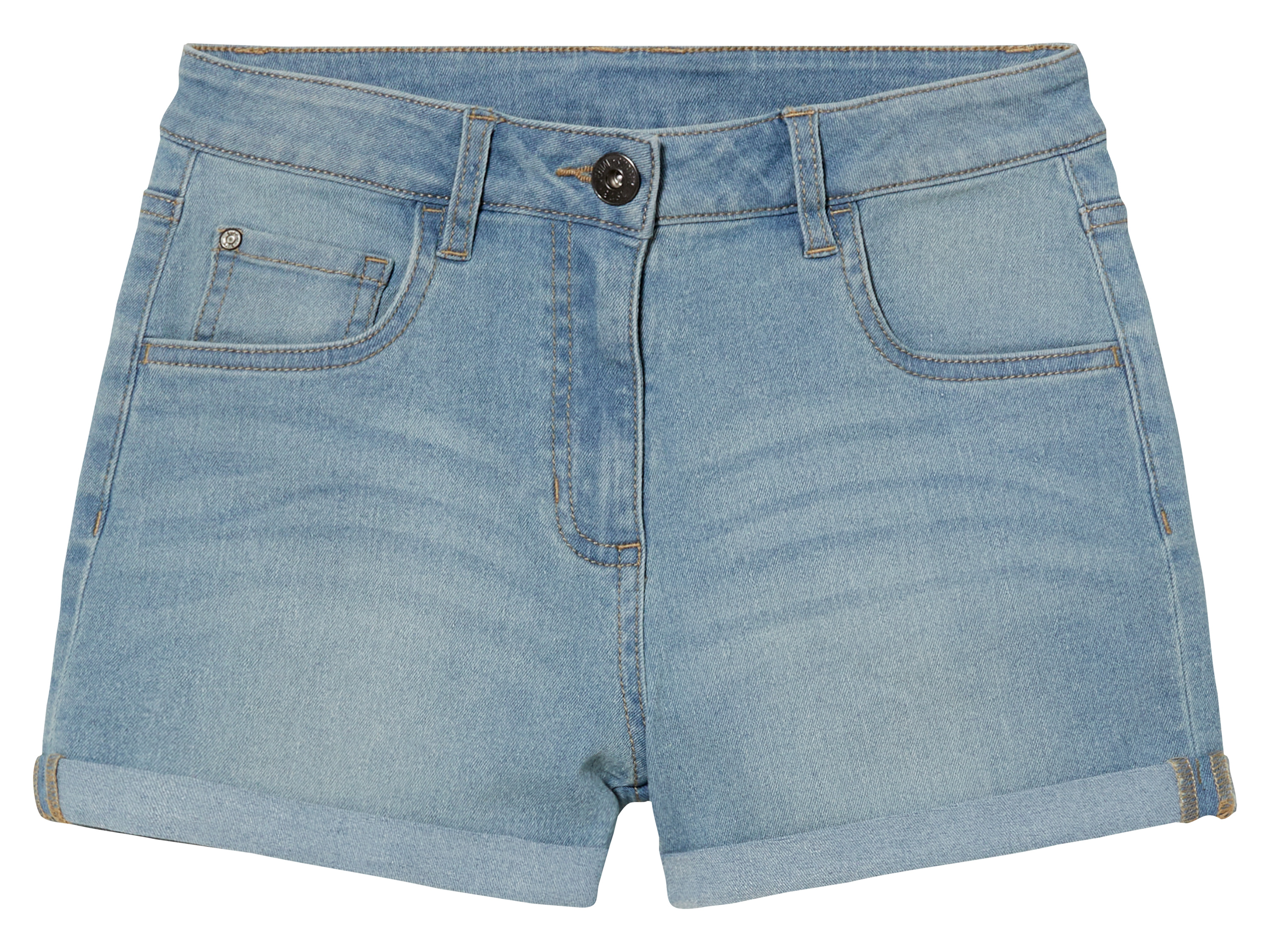pepperts! Meisjes jeansshort (146, Lichtblauw)