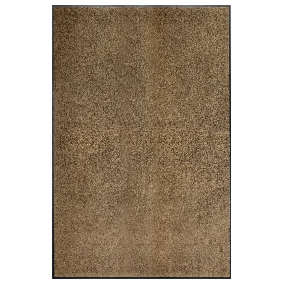 vidaXL Deurmat wasbaar 120x180 cm bruin