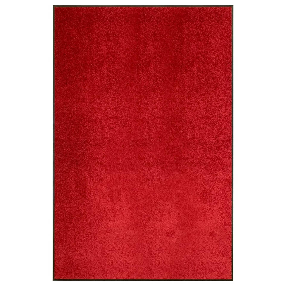 vidaXL Deurmat wasbaar 120x180 cm rood