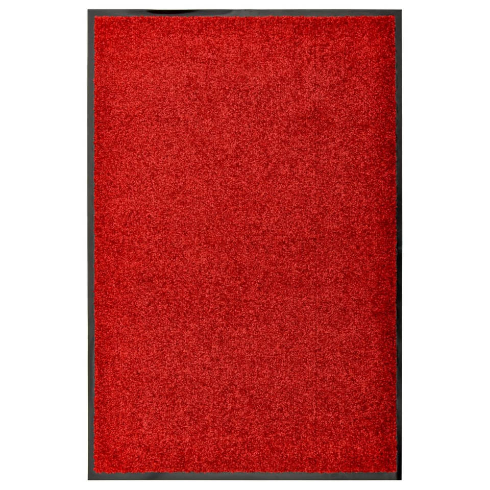 vidaXL Deurmat wasbaar 60x90 cm rood