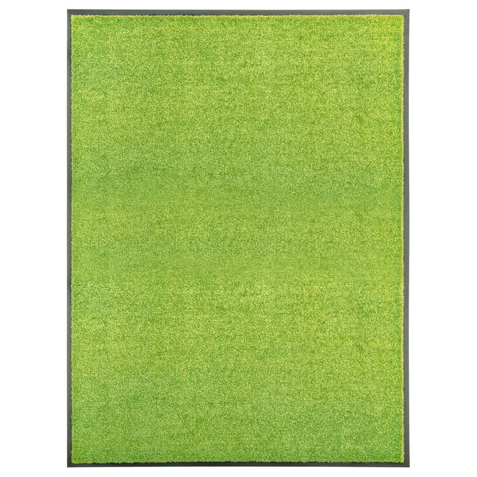 vidaXL Deurmat wasbaar 90x120 cm groen