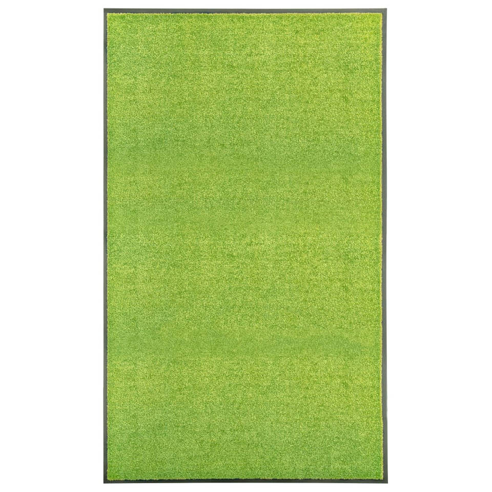 vidaXL Deurmat wasbaar 90x150 cm groen