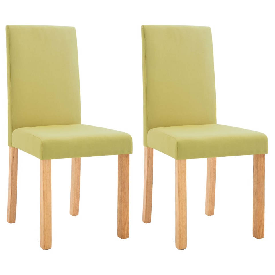 vidaXL Eetkamerstoelen 2 st stof groen