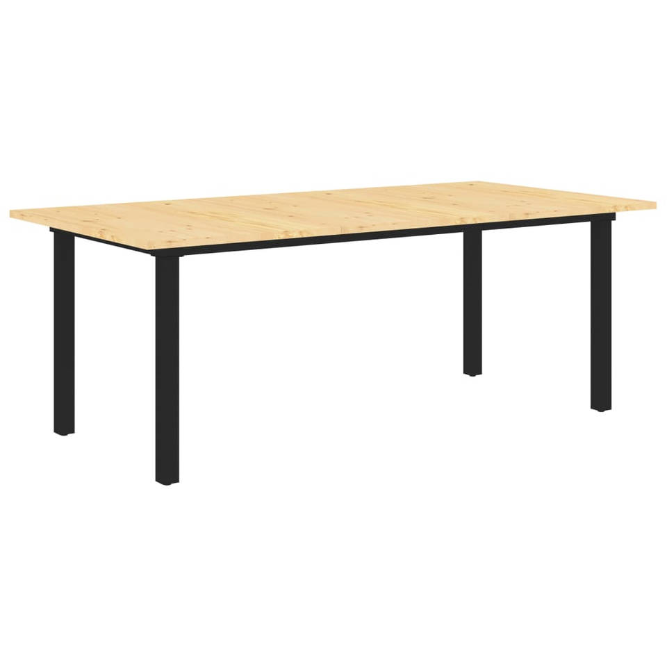 vidaXL Eettafel 200x100x74,5 cm massief grenenhout