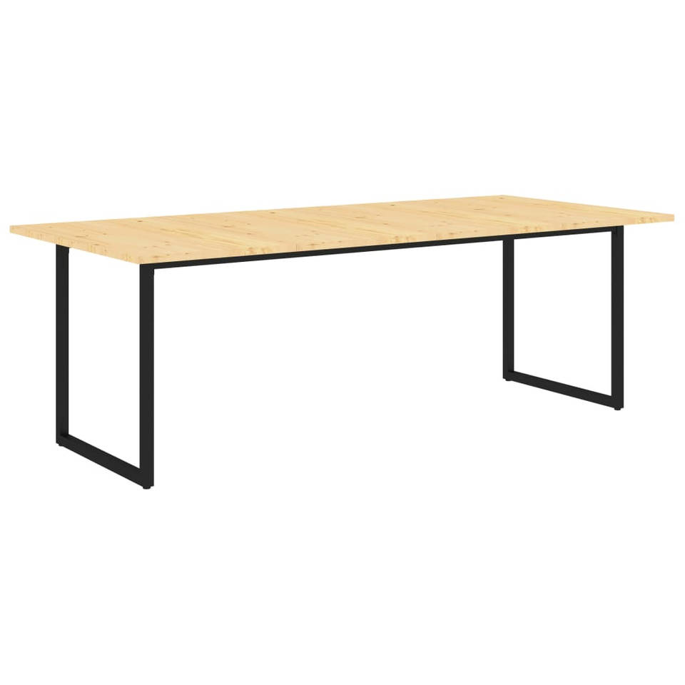 vidaXL Eettafel 220x100x74,5 cm massief grenenhout