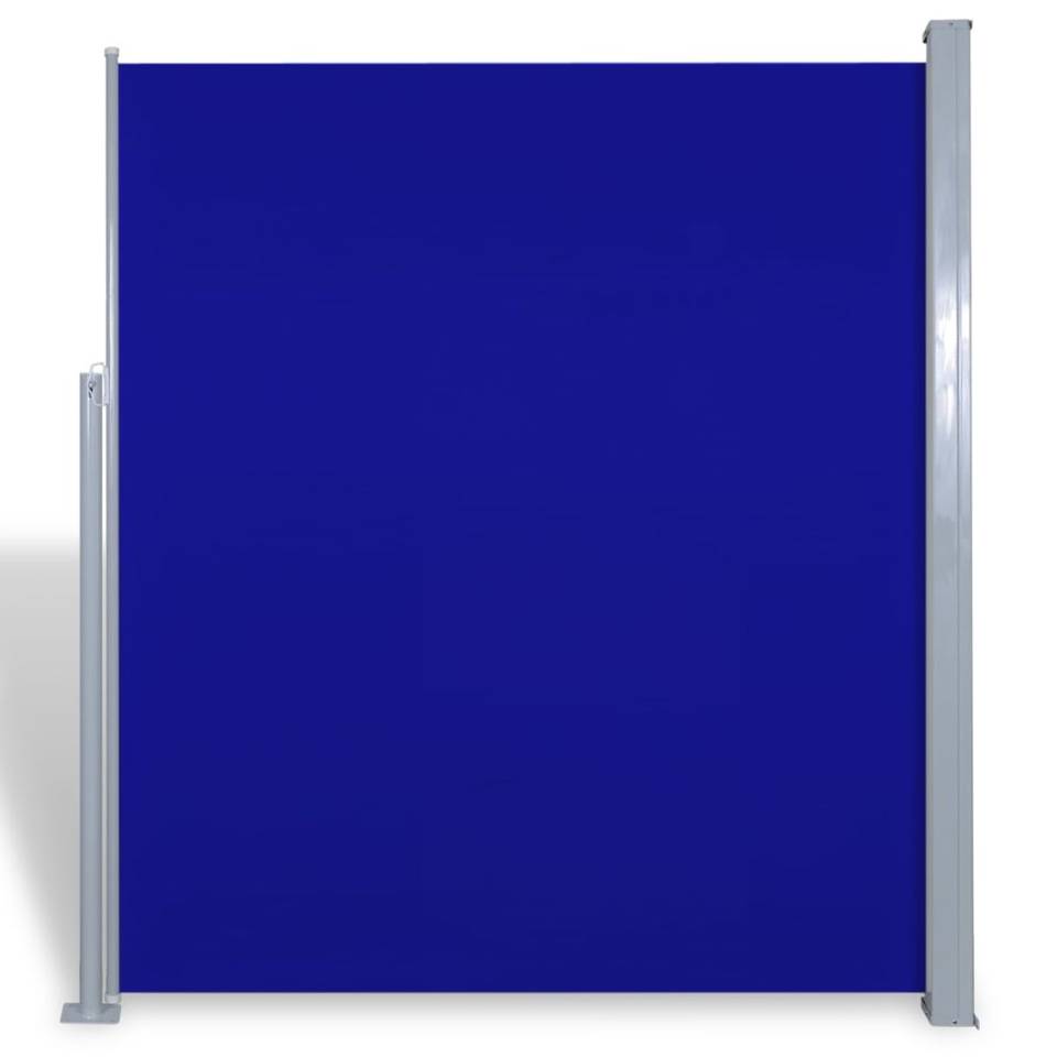 vidaXL Uittrekbaar wind-/zonnescherm 180x300 cm blauw