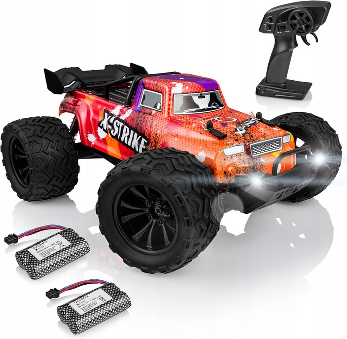 Overmax Strike - RC auto voor Kindren 4x4 - Terreinwagen 1:16 - Snelheid tot 45km/u - Bereik tot 100m