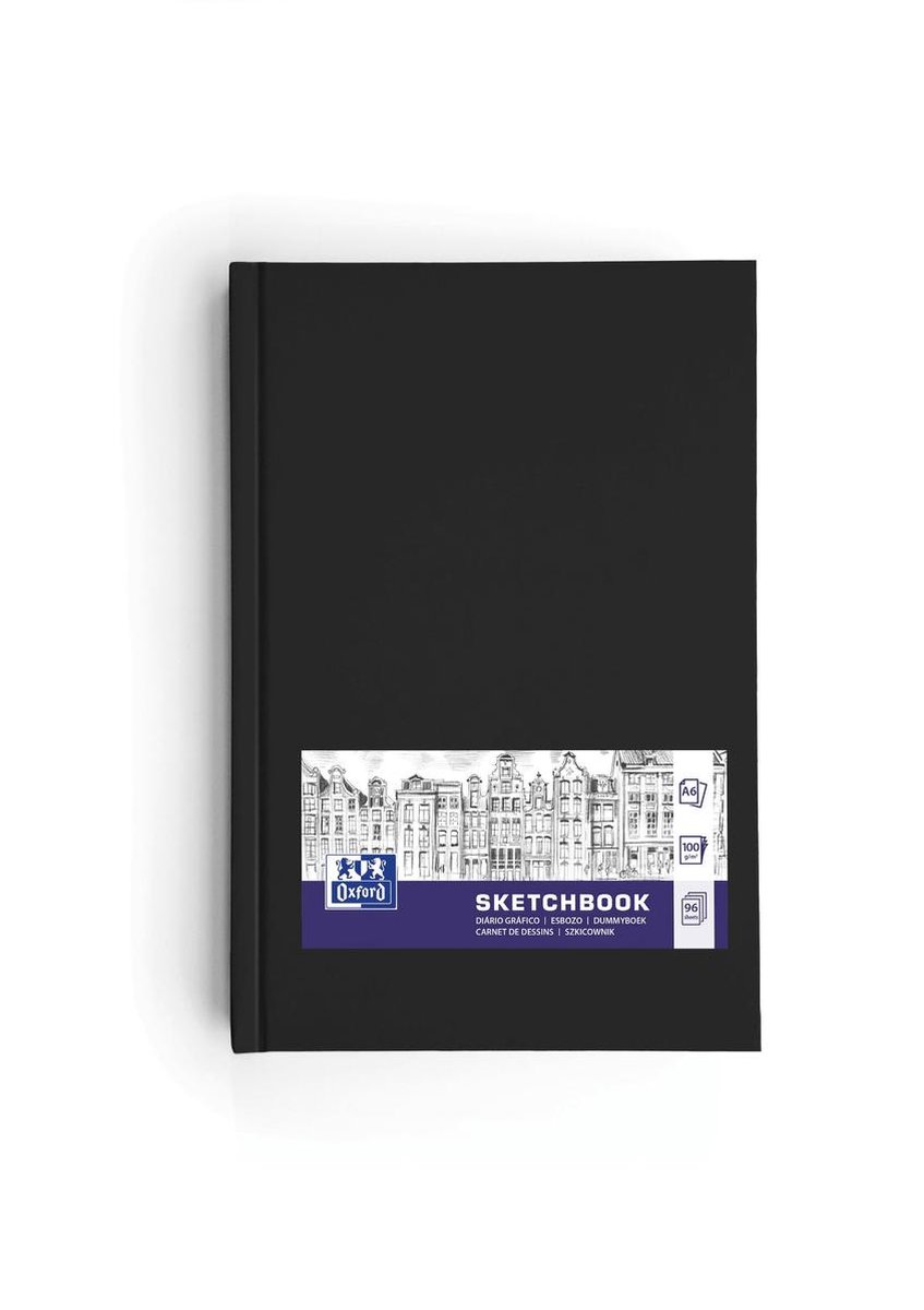   - Schetsboek A6 - harde kaft - 192 paginas - 100g papier - zwart