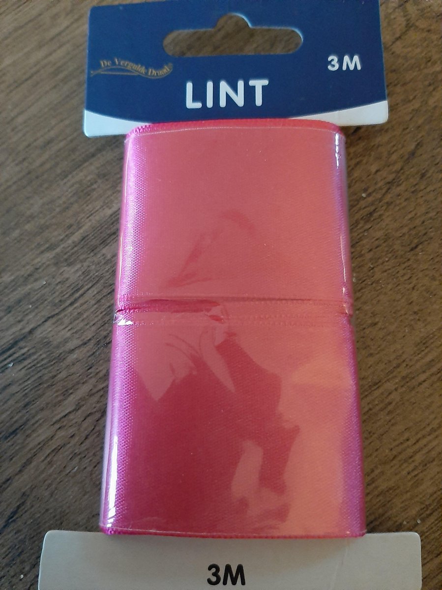 Roze fluweel lint - 3cm x 3m