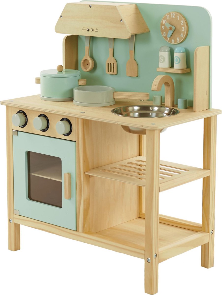 P&M  Kinderkeuken - Hout - Turquoise