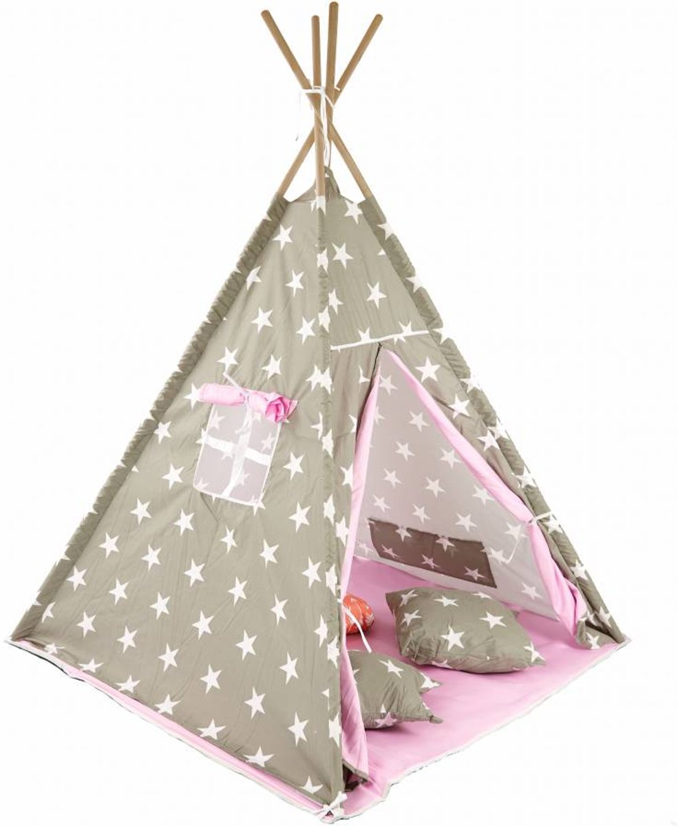 Tipi   Grijs Star met kussens (1119)