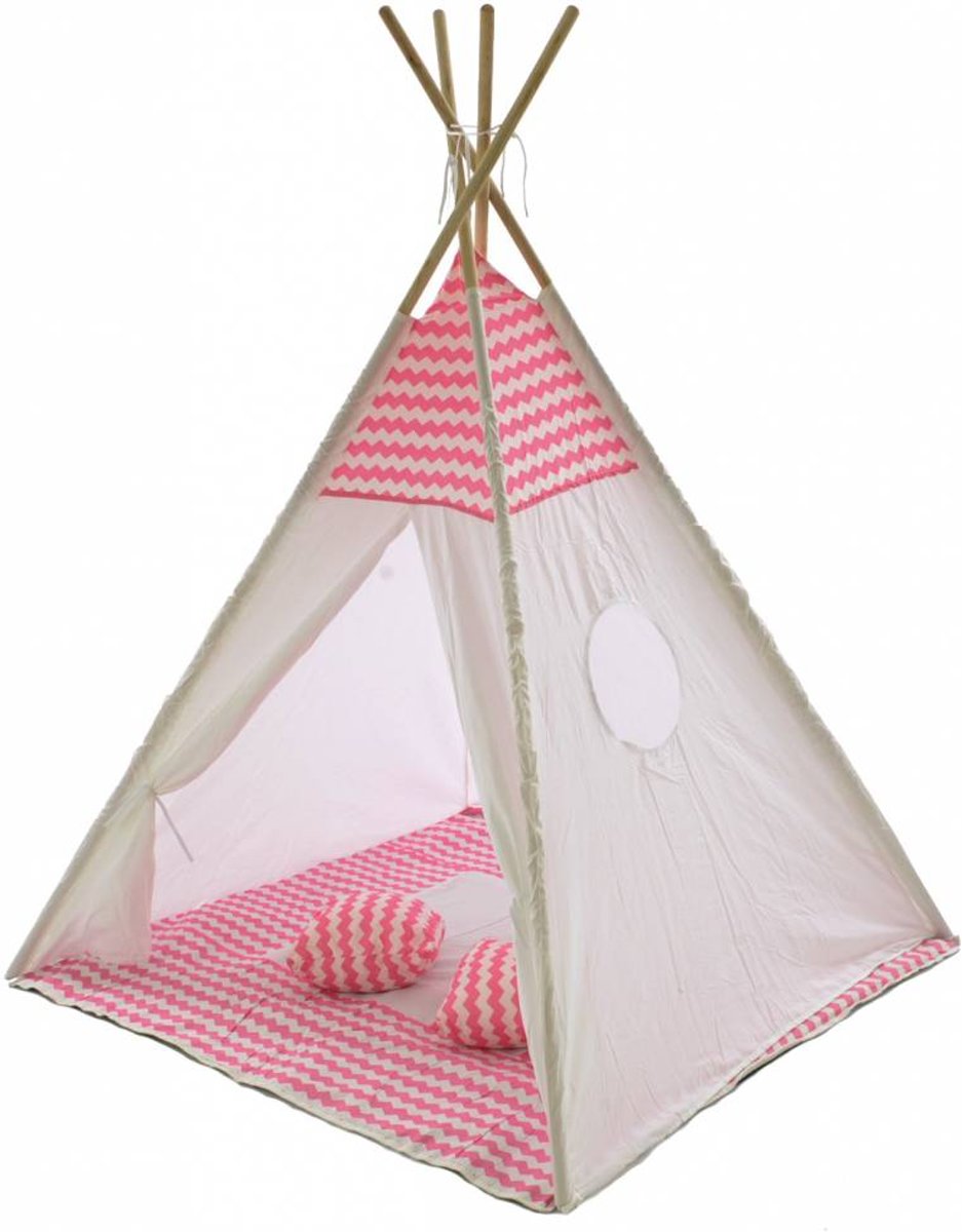 Tipi   Katoen Roze met kussens (1113)