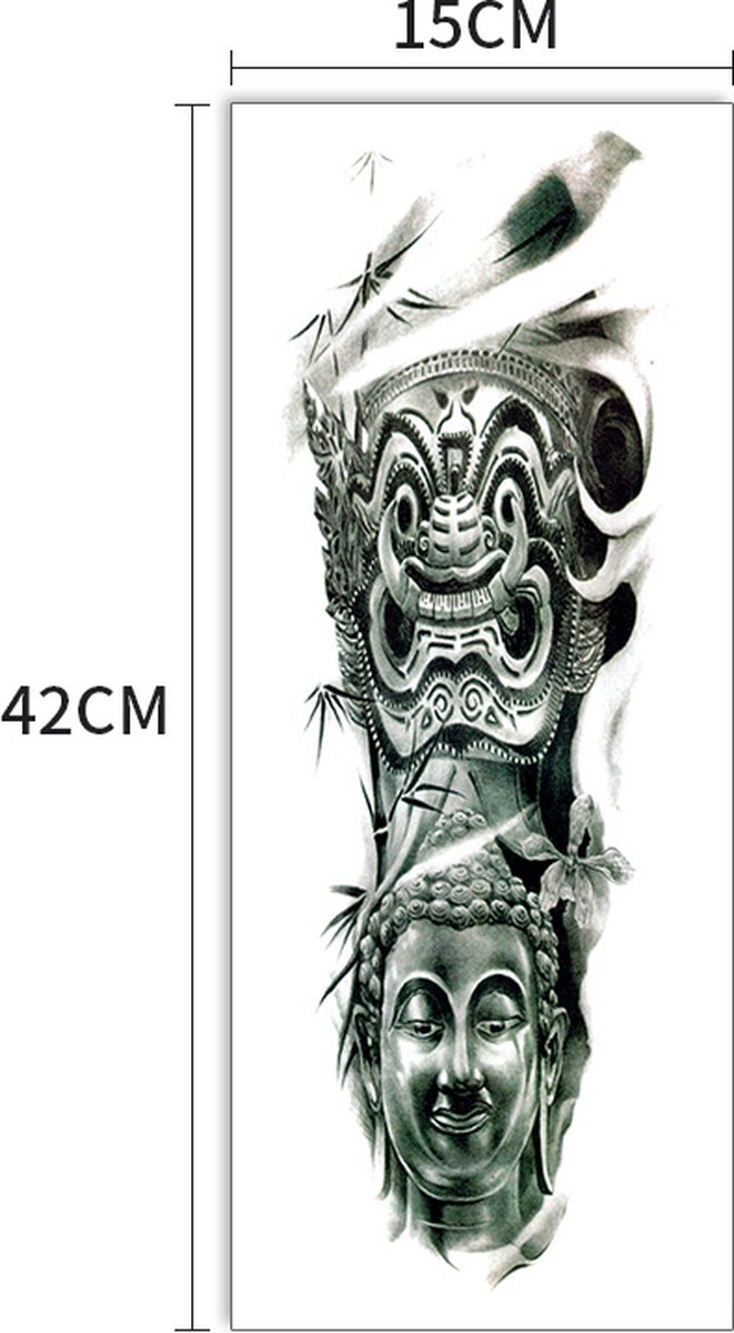 Plak Tattoo Sleeve 293-Tijdelijke Arm Tatoeage-Neptattoo-Fake Temporary Tattoo