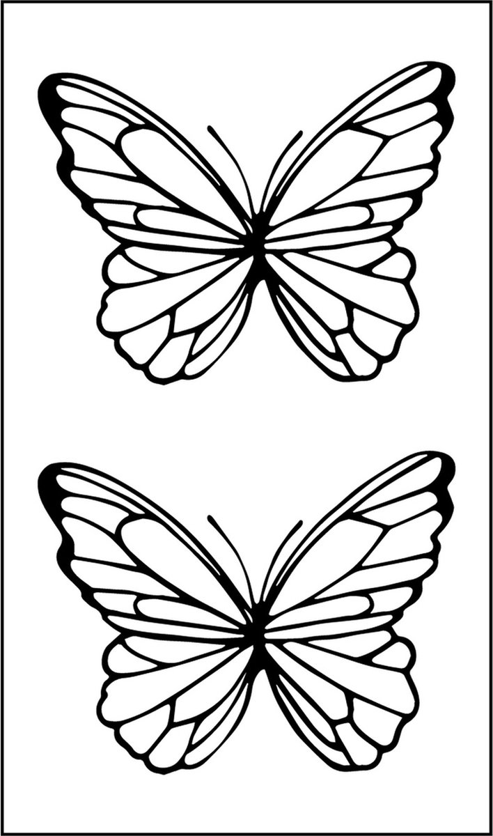 Zwarte vlinder neptattoo-butterfly tattoo sticker-Tijdelijke Tatoeages– Tattoo Stickers