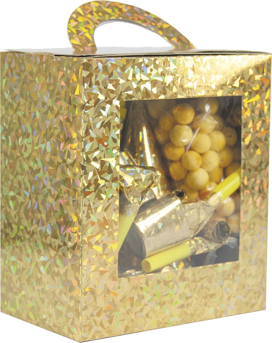 PARTYPRO - Gouden cotillion kit voor 10 personen