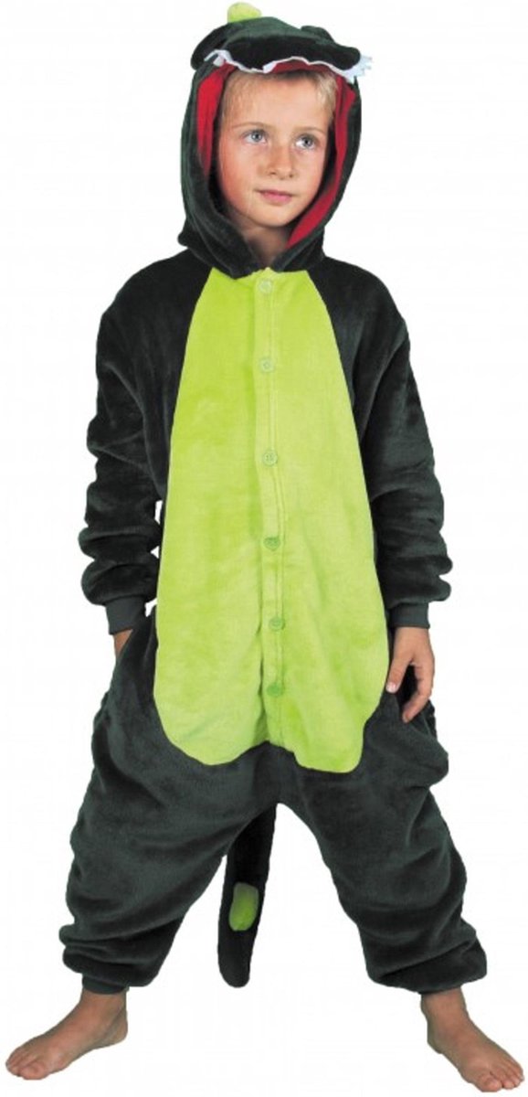 PARTYPRO - Groene dinosaurus outfit voor kinderen - 110 (4-6 jaar) - Kinderkostuums