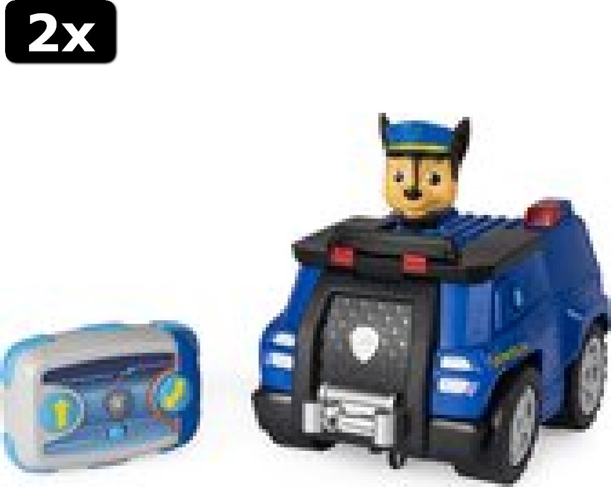 2x PAW Patrol - Chase - Politieauto - 2,4 GHz - RC - Speelgoedvoertuig