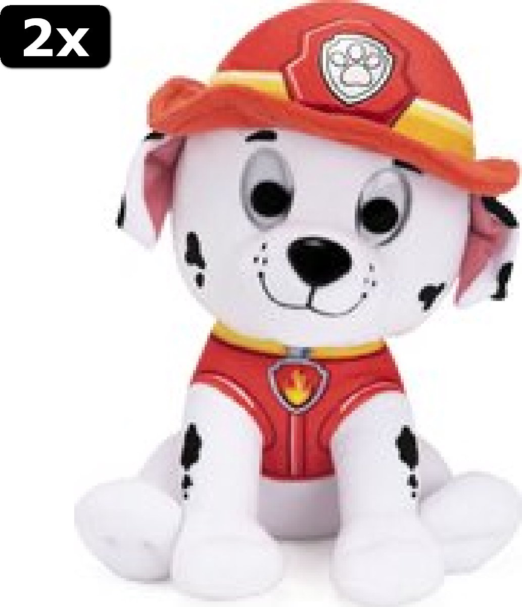 2x PAW Patrol - Marshall - Knuffel - 23 cm