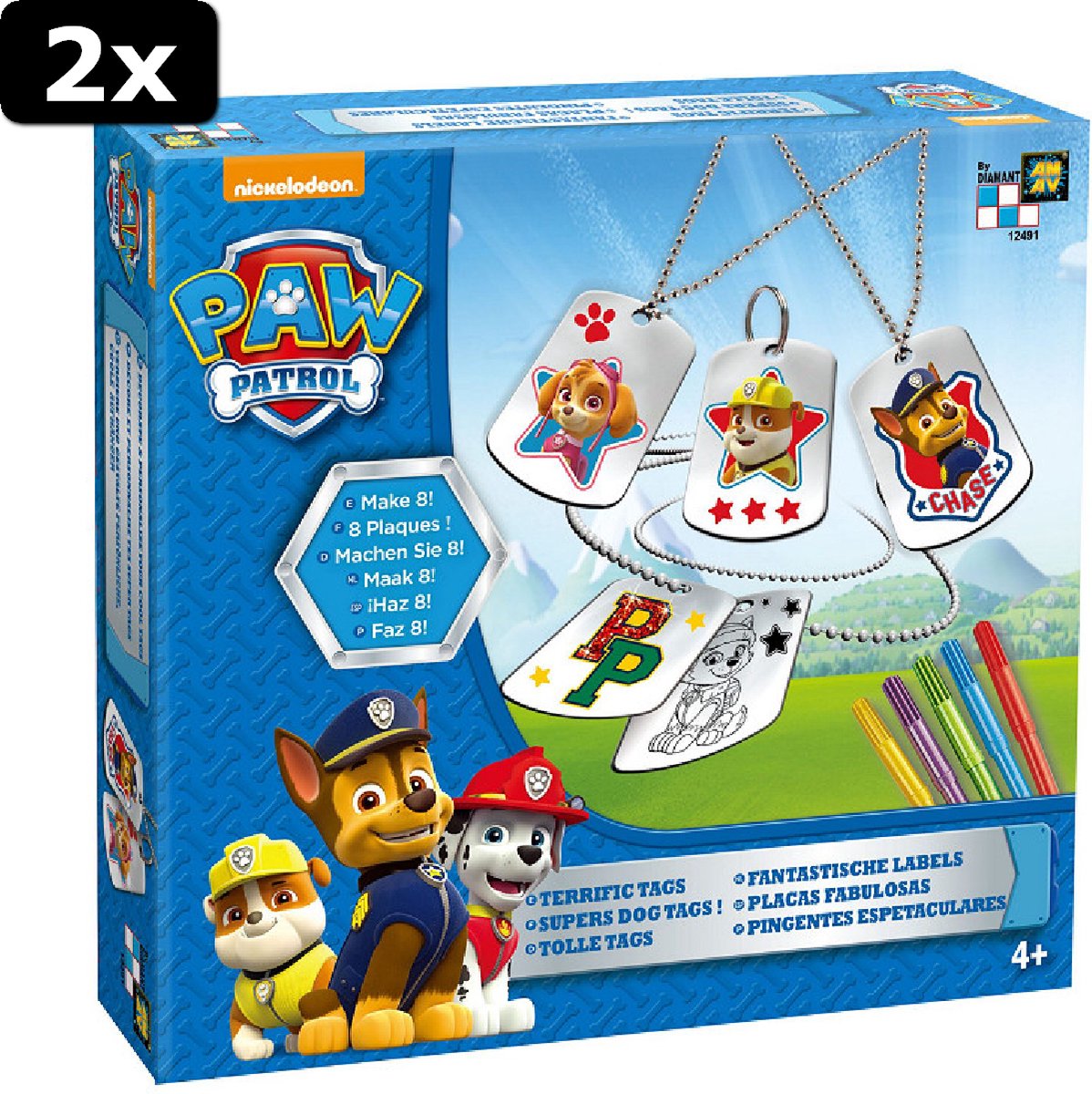 2x PAW Patrol Terrific Tags