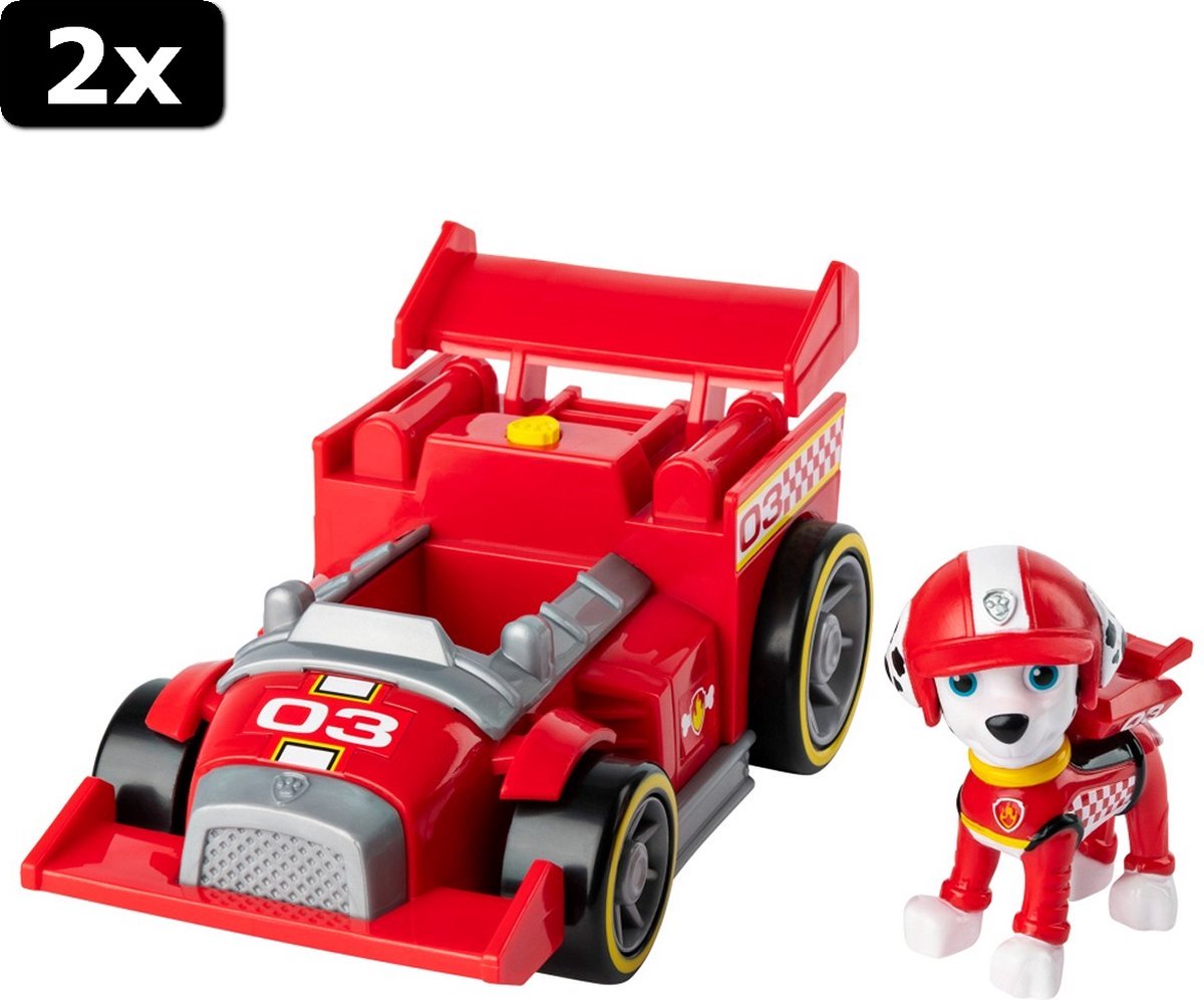 2x Paw Patrol Ready Race Rescue Marshall met Voertuig