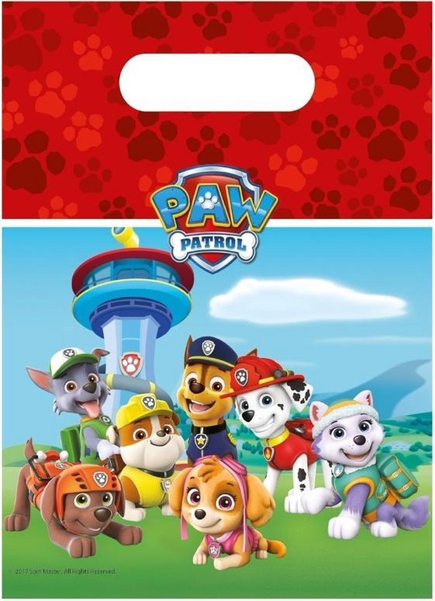 30x stuks Paw Patrol kinderfeestje feestzakjes - Snoepzakjes - Uitdeelzakjes - traktaties