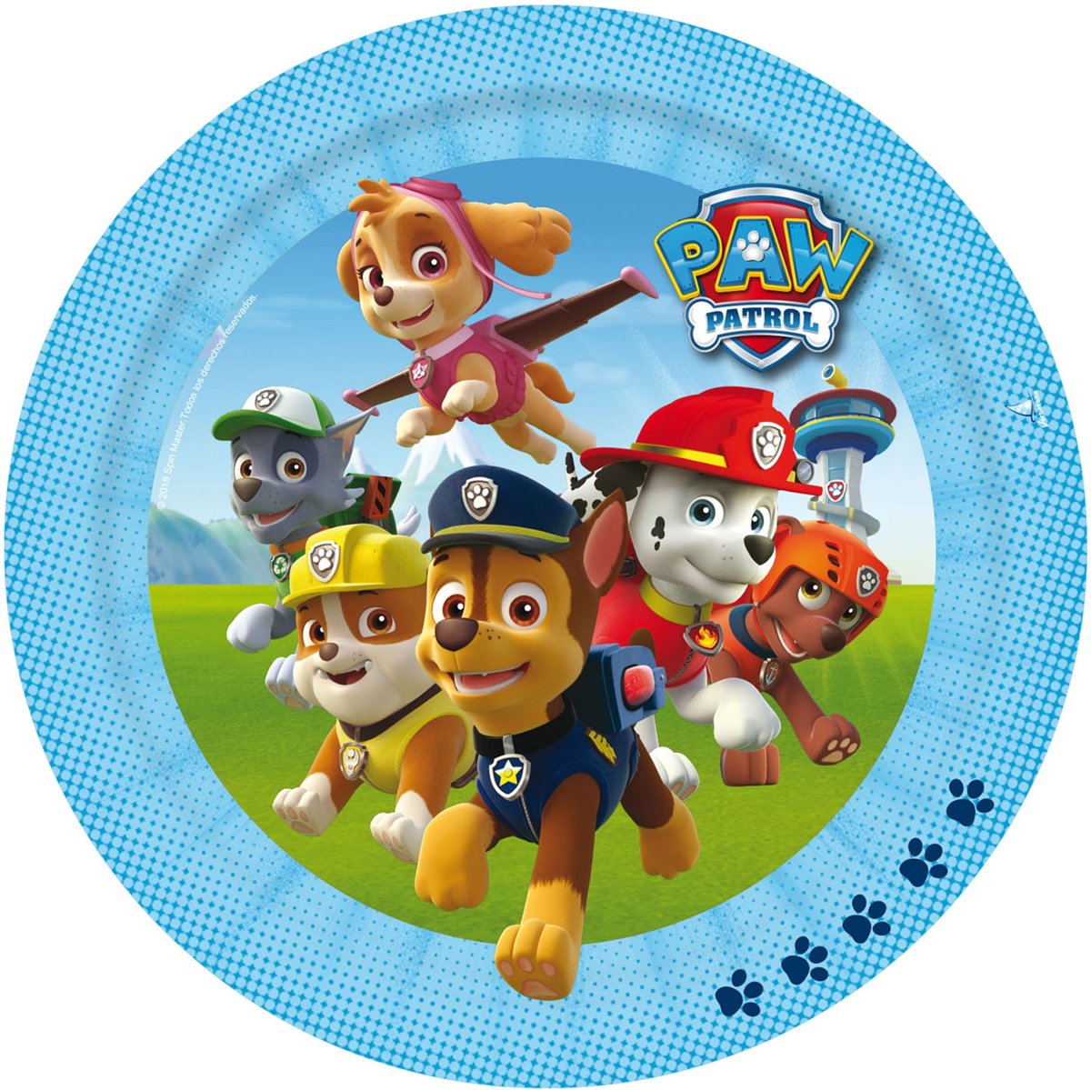 8 kartonnen Paw Patrol™ borden - Feestdecoratievoorwerp