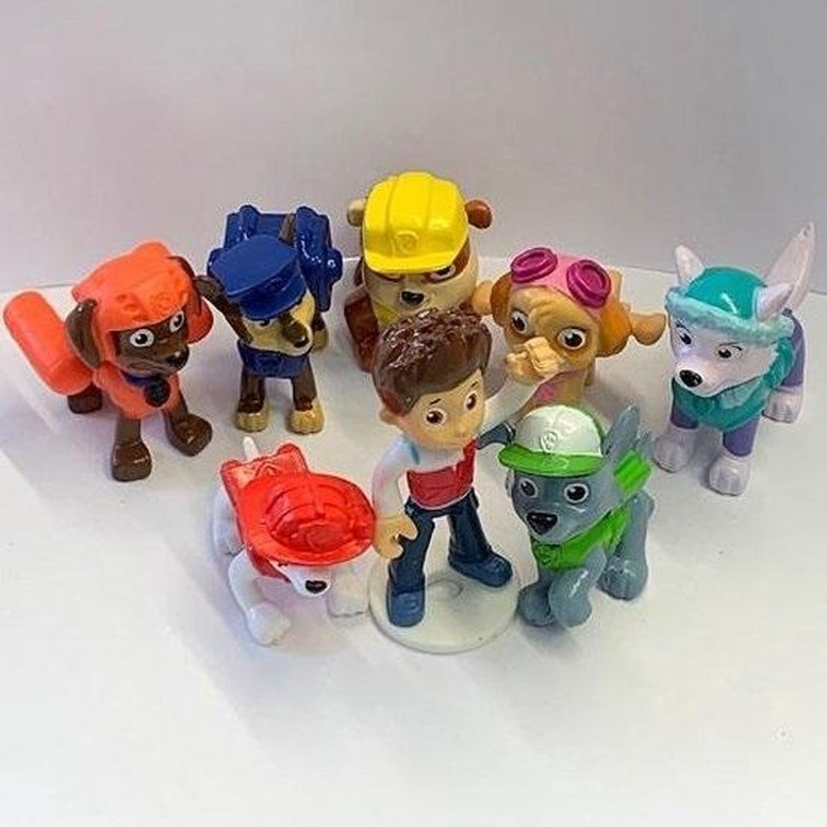 8x Paw Patrol potloodtoppers / speelfiguren (+/- 5 cm