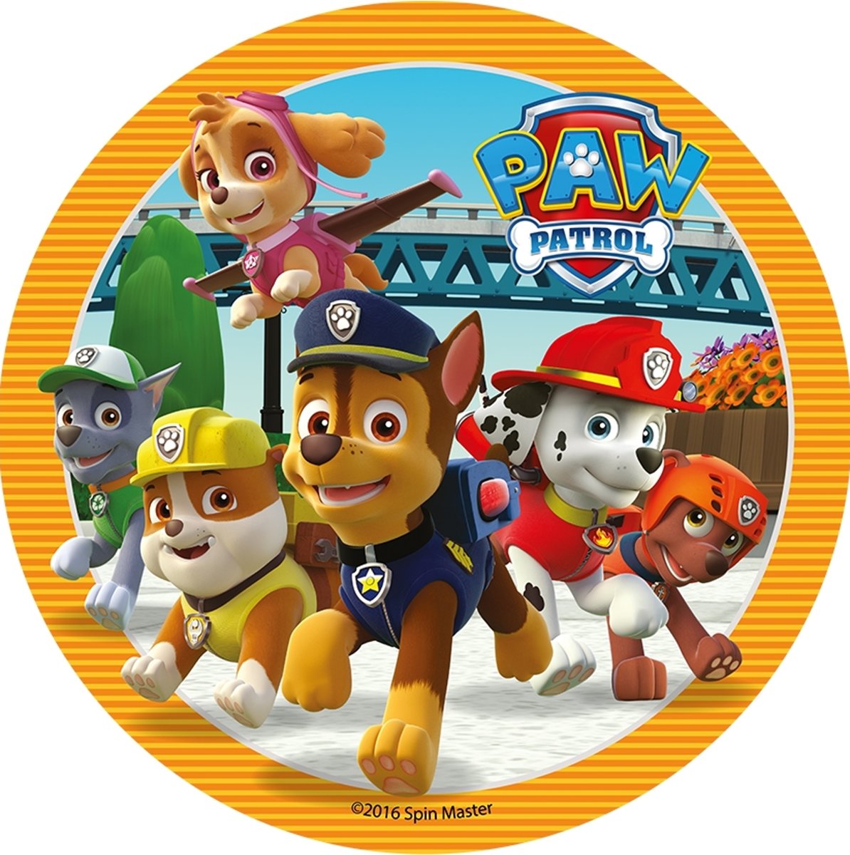 Eetbare Paw Patrol™ serie taartdecoratie - Feestdecoratievoorwerp