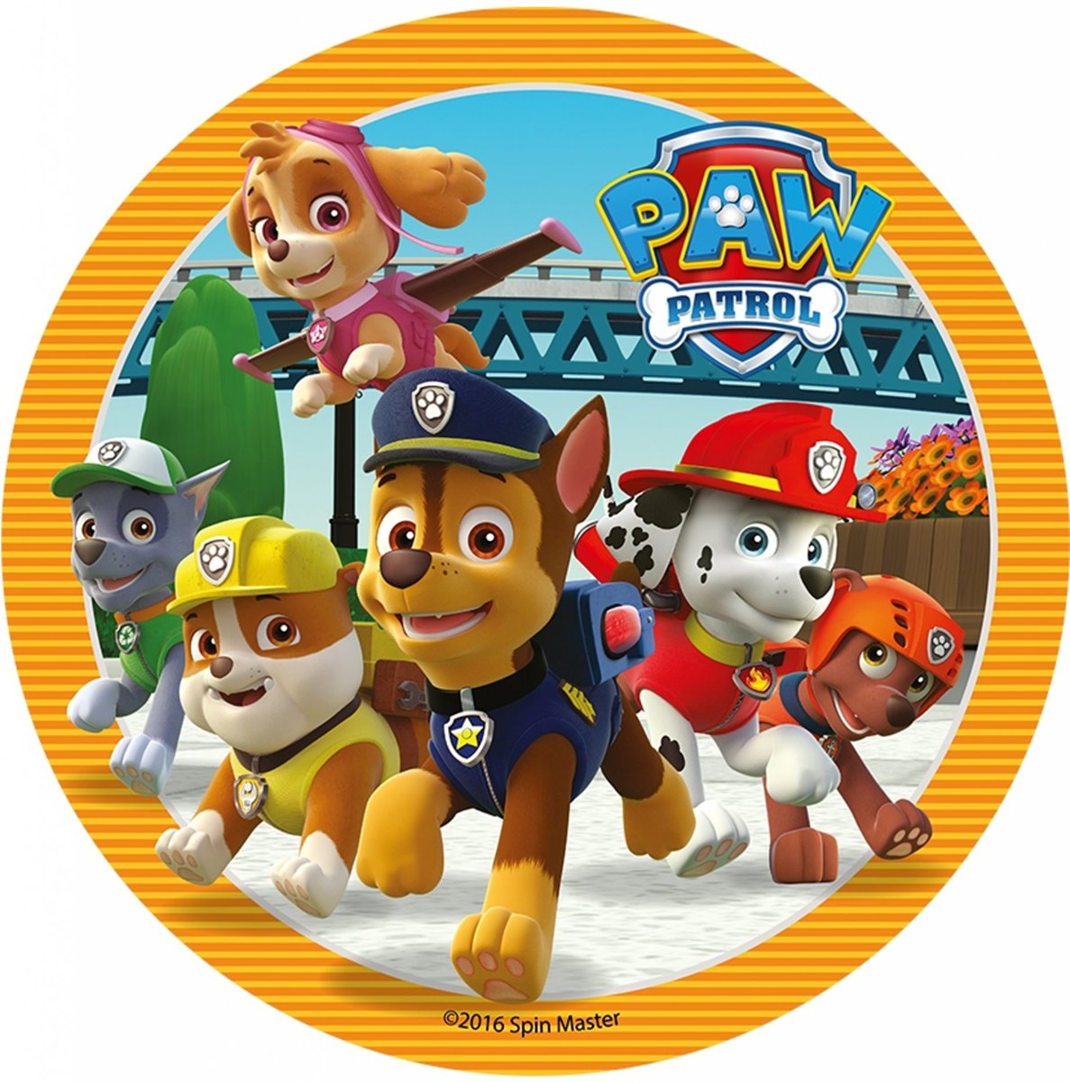 Eetbare taartdecoratie Paw Patrol™ - Feestdecoratievoorwerp