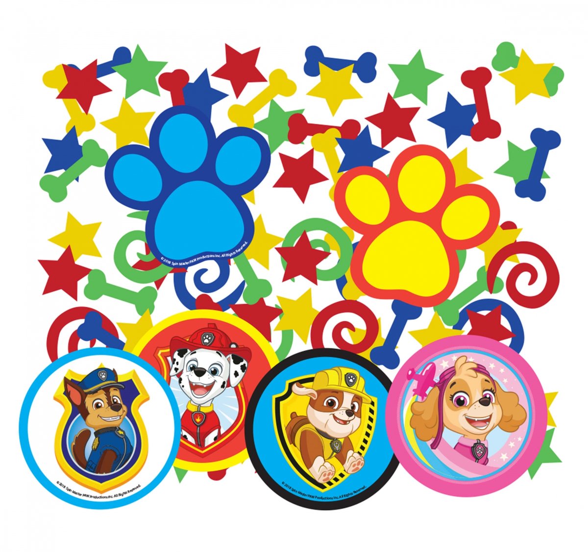 Gekleurde Paw Patrol tafel confetti - Feestdecoratievoorwerp