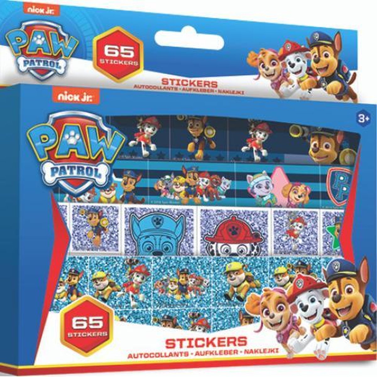 Nick Jr Paw Patrol - Stickers - 65 stuks - Doosje