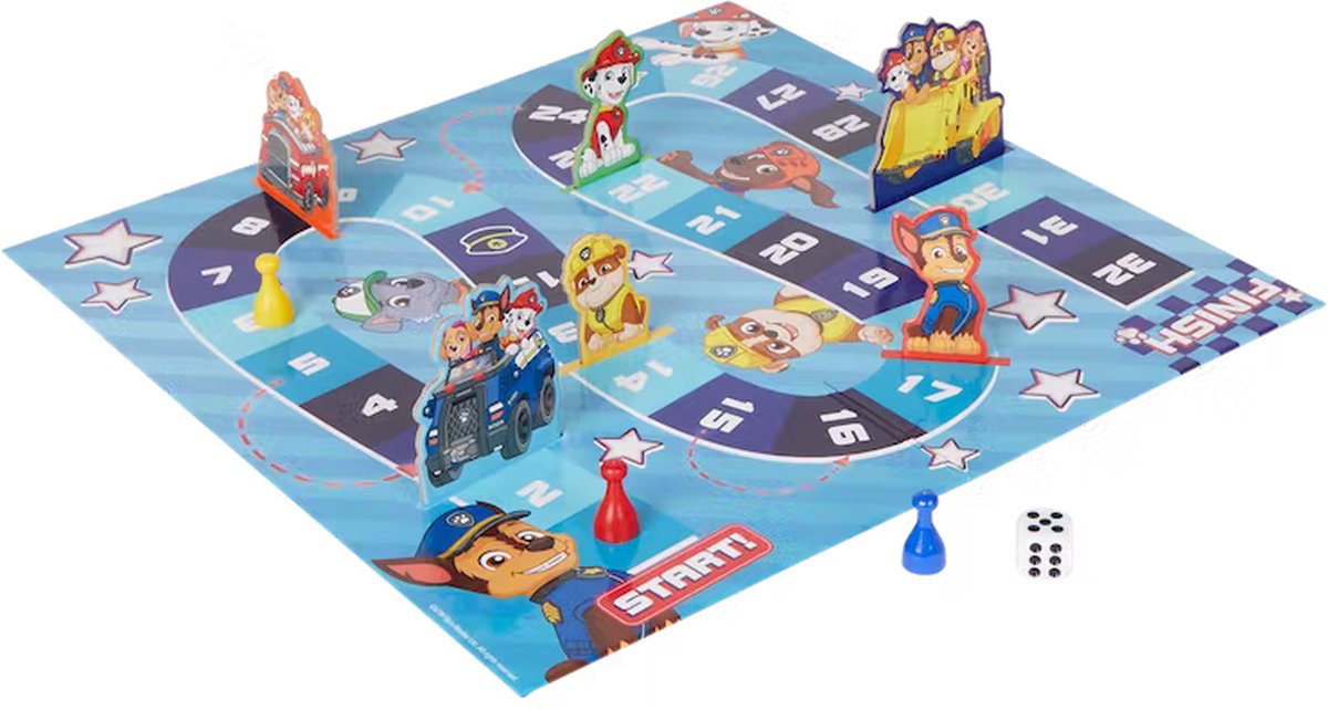 Nickelodeon - Paw Patrol Bordspel - Blauw - 2 tot 4 Spelers - 32 x 32 cm - Vanaf 3 jaar