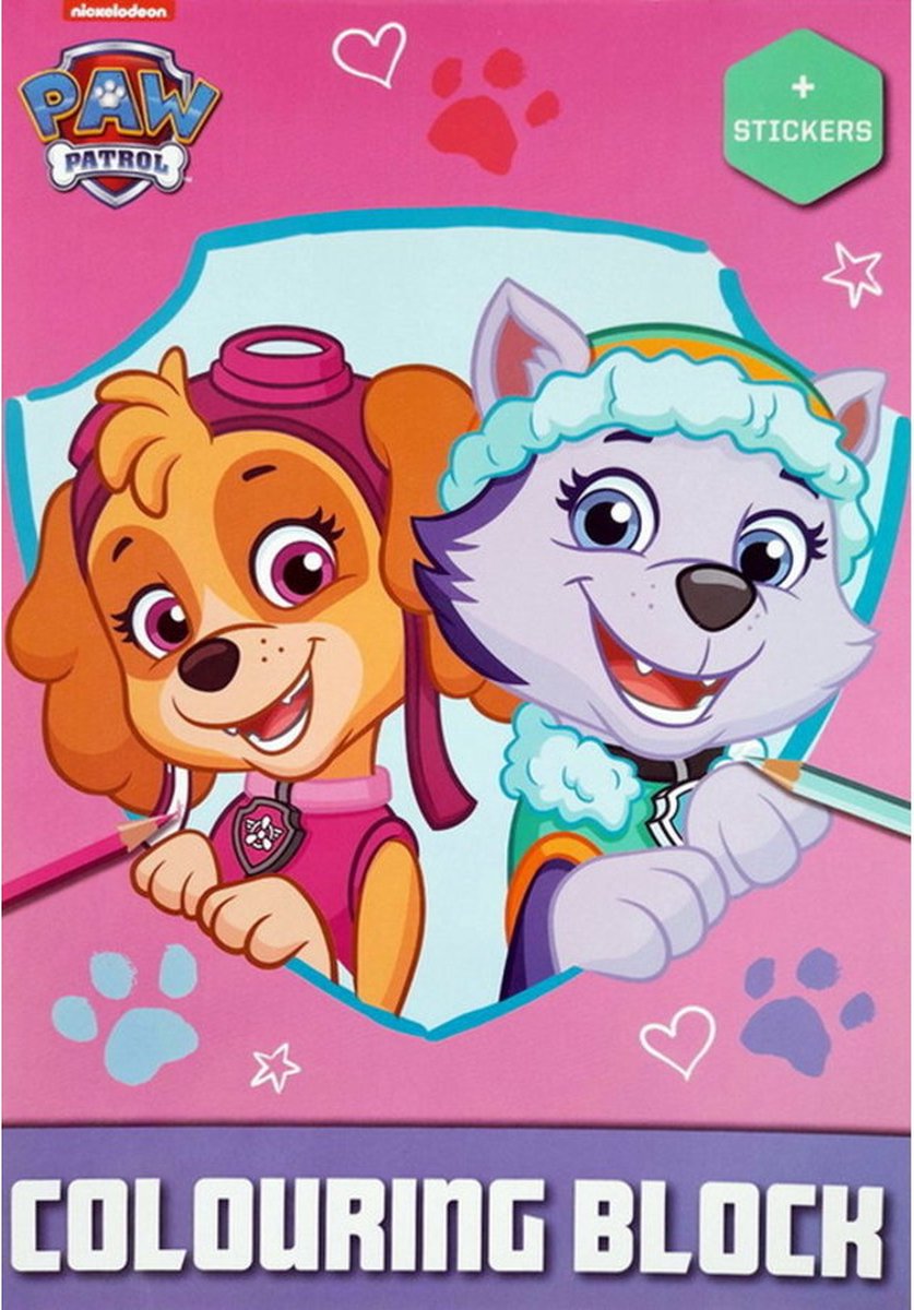 Nickelodeon Paw patrol kleur en stickerboek