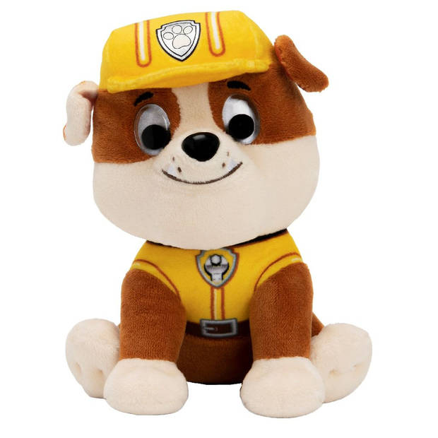 Nickelodeon knuffel Paw Patrol Rubble 15 cm pluche geel