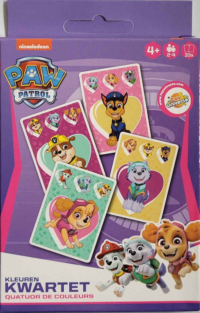 PAW PATROL Kleurenkwartet Paars - Kwartet spel