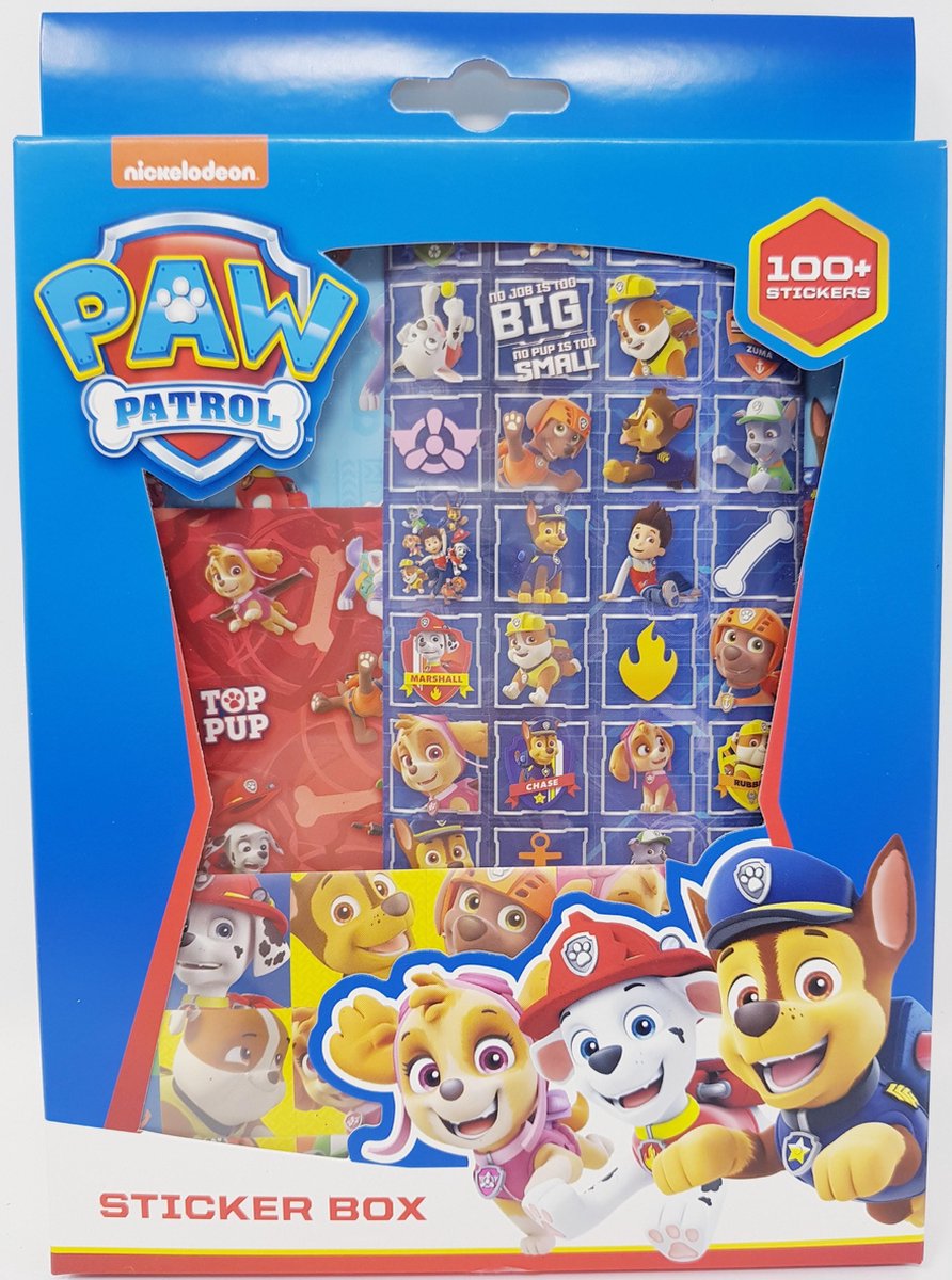 PAW PATROL STICKERS - 100+ STICKERS IN EEN DOOSJE