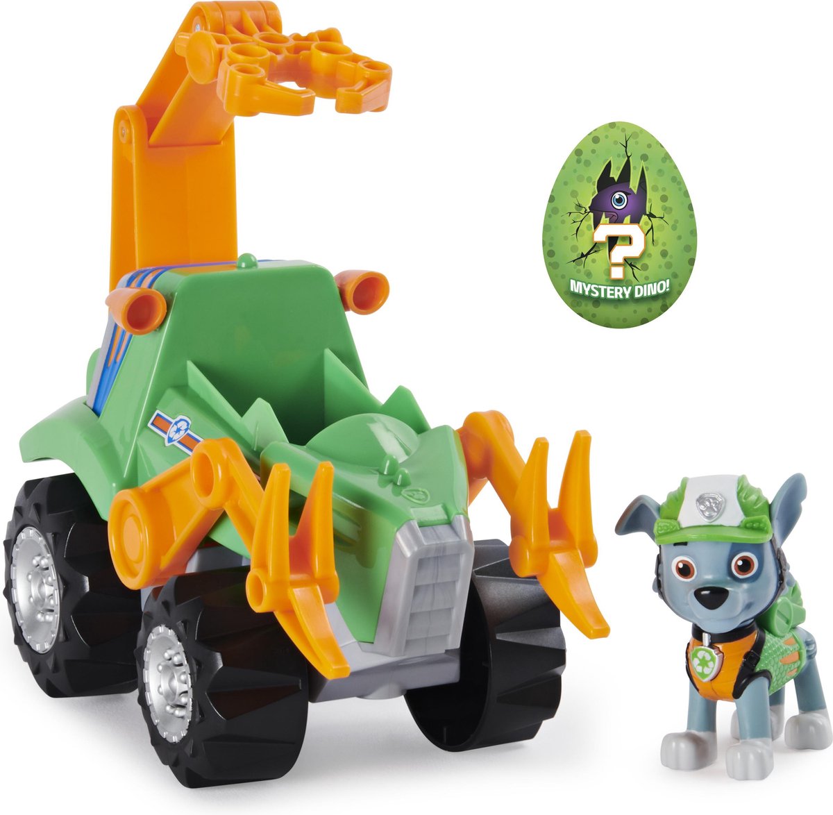 PAW Patrol, Dino Rescue Rocky Deluxe-frictievoertuig met verrassingsdinofiguur