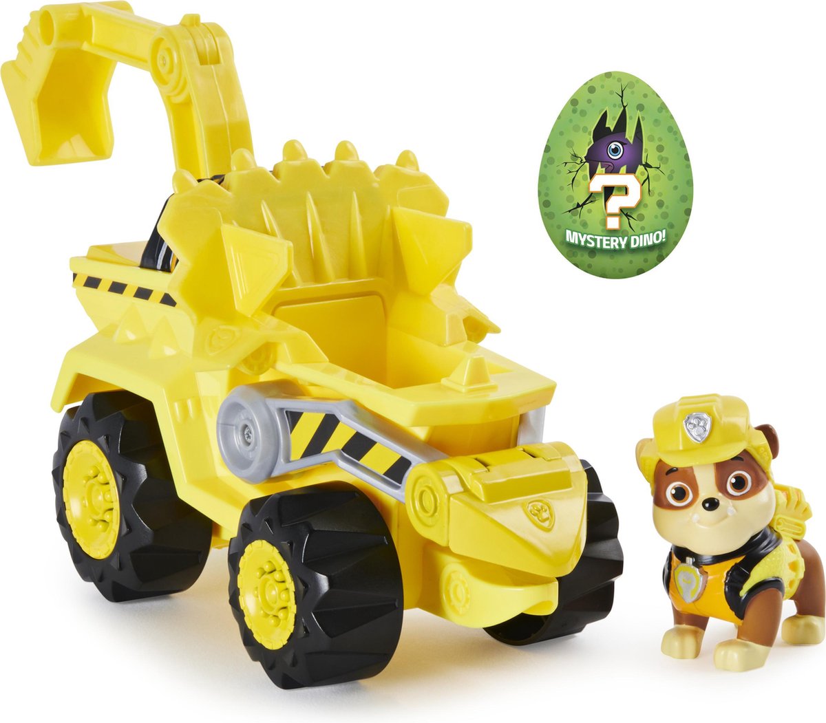 PAW Patrol, Dino Rescue Rubble Deluxe-frictievoertuig met verrassingsdinofiguur