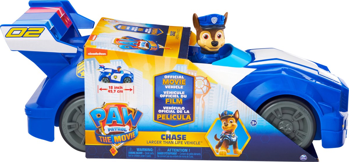 PAW Patrol - Chase Larger Than Life Politieauto - Speelgoedvoertuig