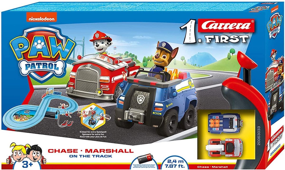 PAW Patrol - Paw Patrol Speelgoed - Carerra Racebaan - Racebaan  Elektrisch