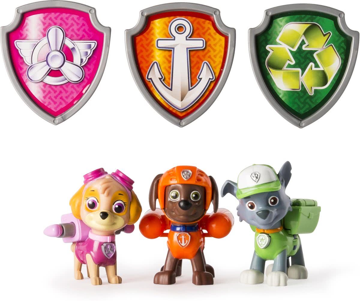 PAW Patrol Actie Pups Skye, Zuma & Rocky - Speelset