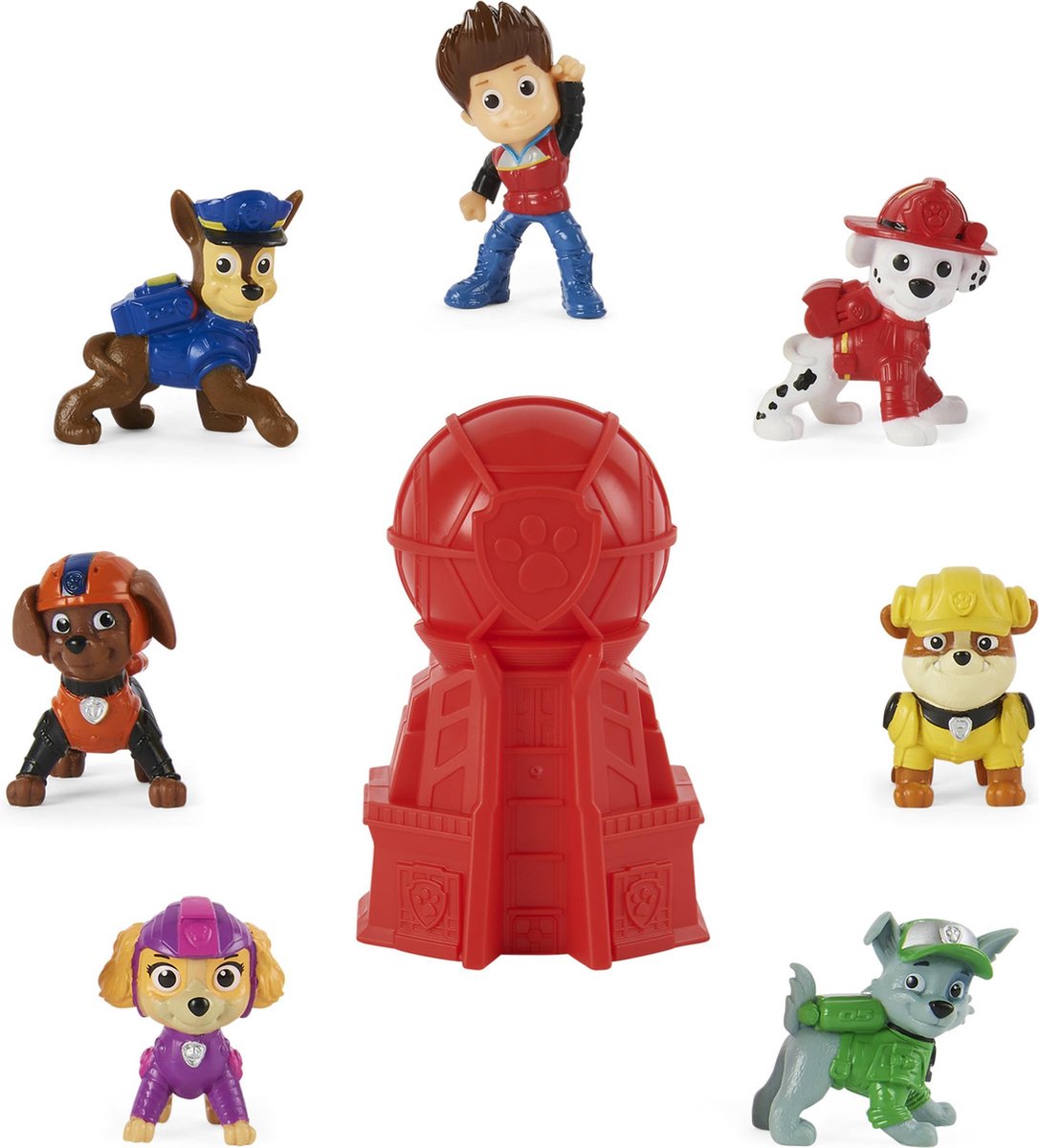 PAW Patrol De Film, verzamelbare minifiguren van 5 cm in Avonturenstad Hoofdkwartier-verrassingsverpakking (stijlen kunnen verschillen), speelgoed voor kinderen vanaf 3 jr.