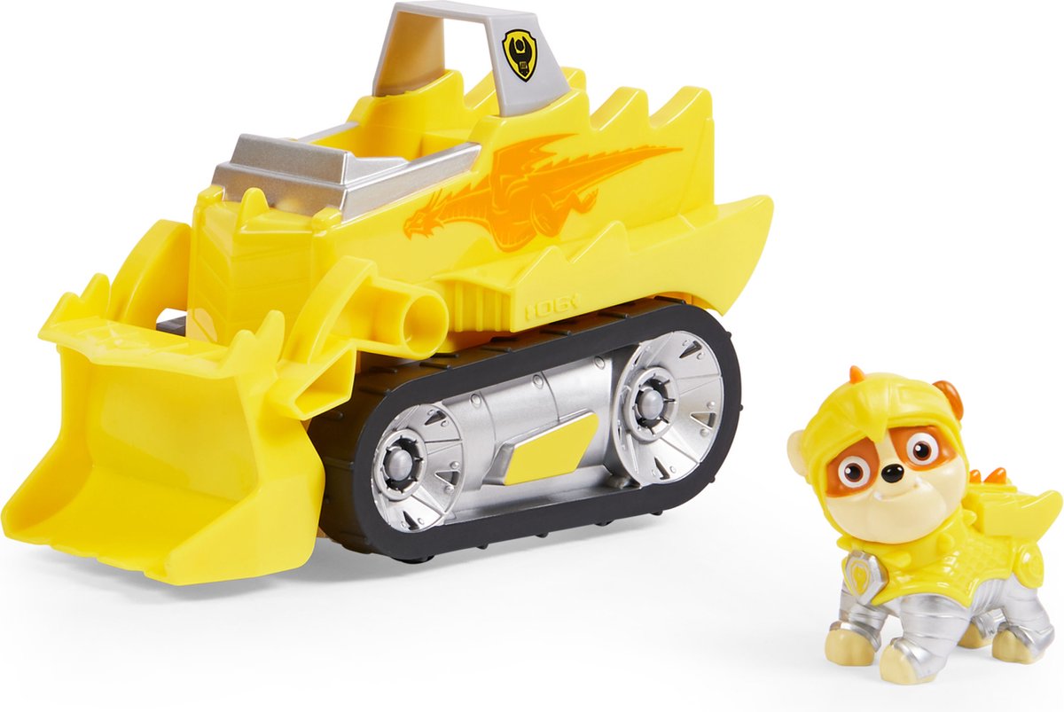 PAW Patrol Rescue Knights - Transformerende Rubble-speelgoedvoertuig met actiefiguur