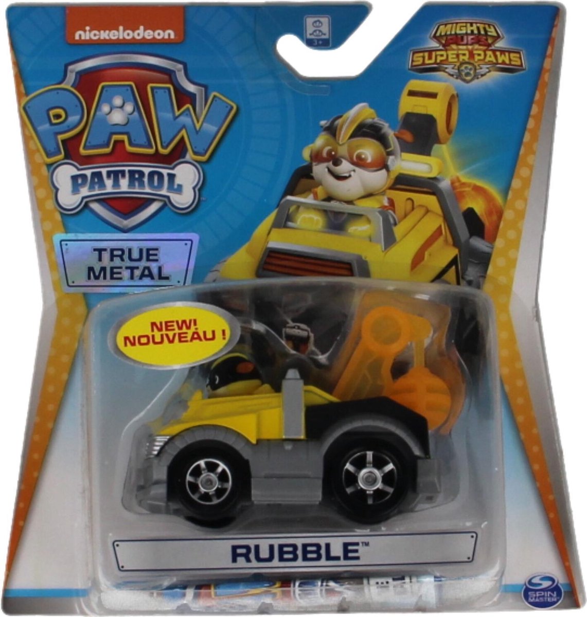 PAW Patrol True Metal Voertuig Rubble Mighty Pups