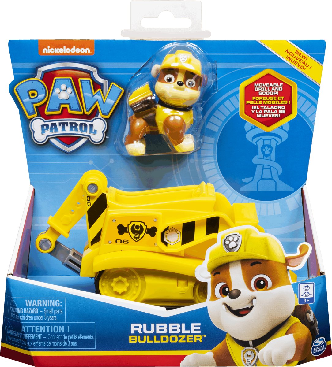 PAW Patrol Voertuig met Rubble Figuur