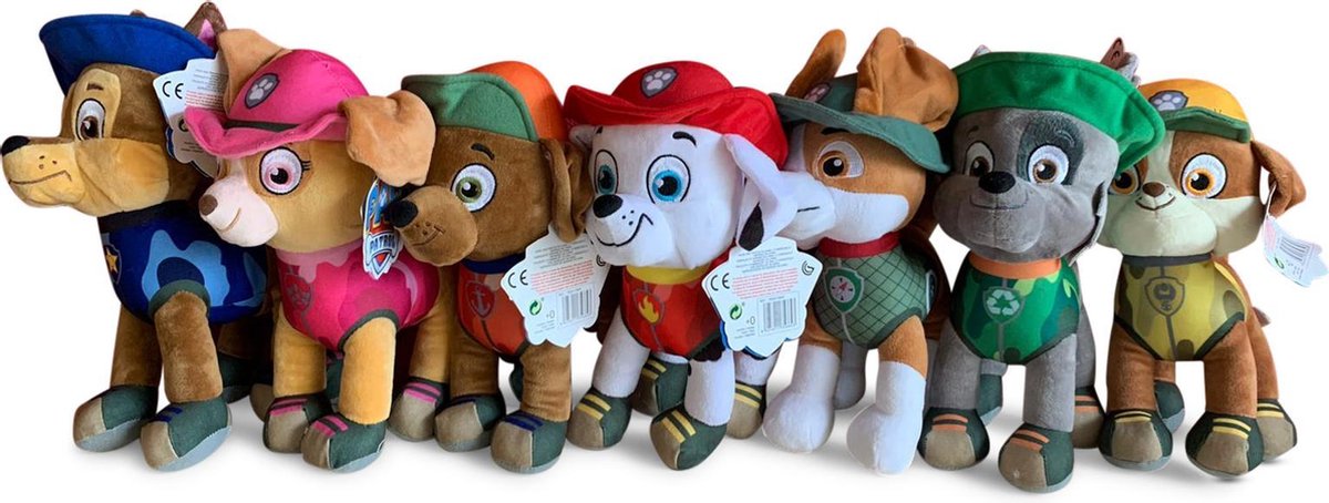 Pakket van 7 pluche poppen Paw Patrol