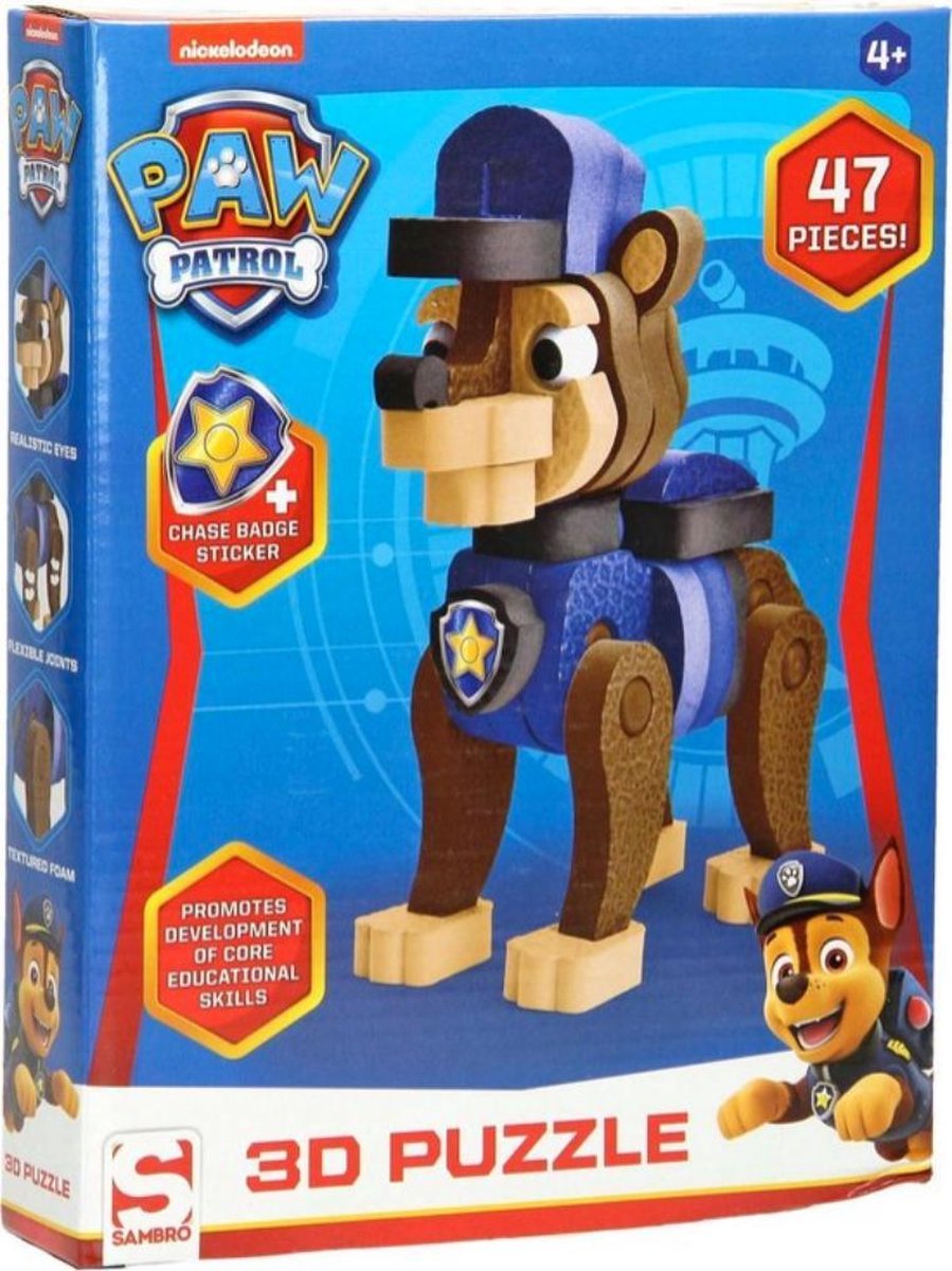 Paw Patrol 3D Puzzel Chase 47 Stukjes